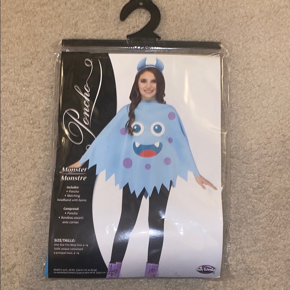 Monster Poncho & Horns Costume